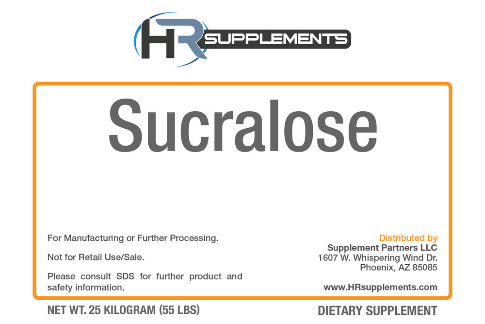BULK Sucralose Pure Powder — package label