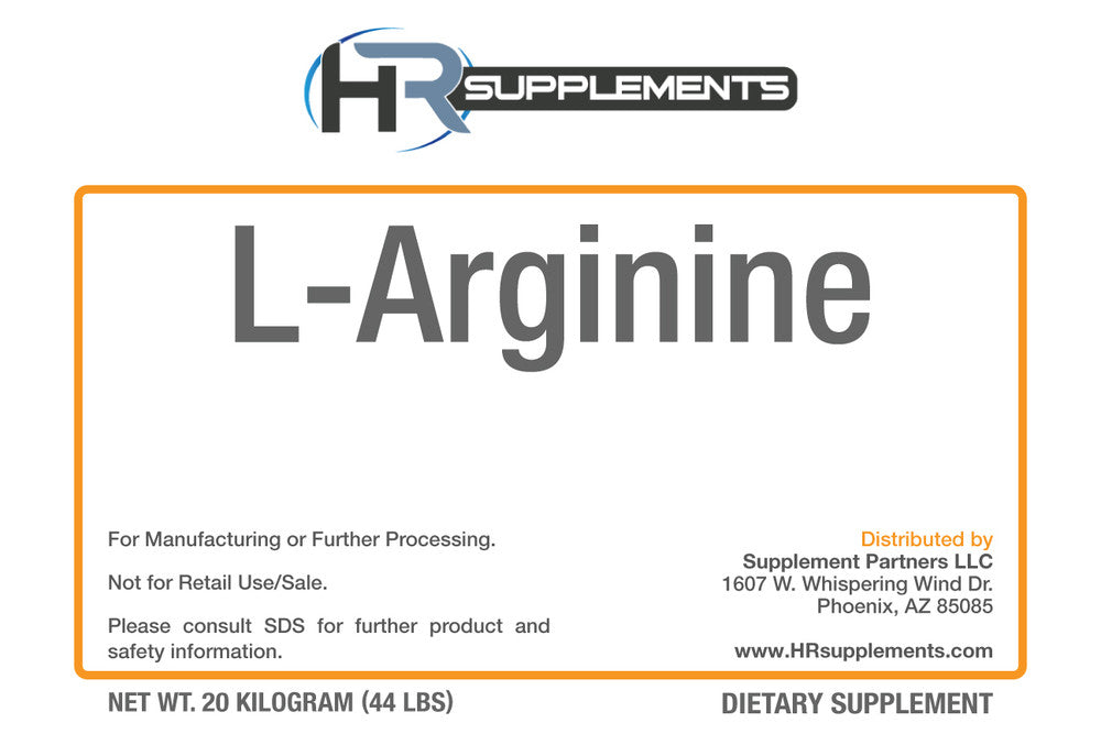 BULK L-Arginine Powder — package label