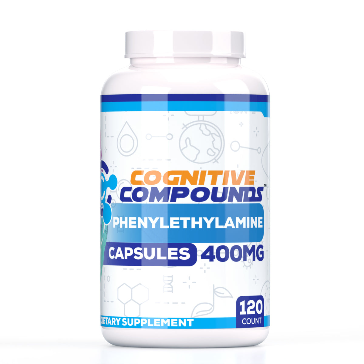 Phenylethylamine Capsules (120 count) — product packaging