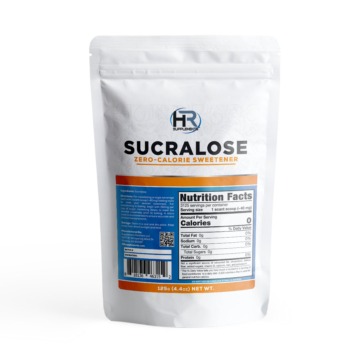 Sucralose Powder (125 grams) — product packaging