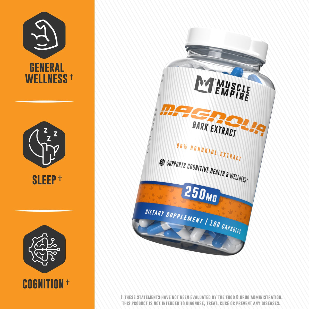 Magnolia Bark Extract Capsules (180 count) — product information image